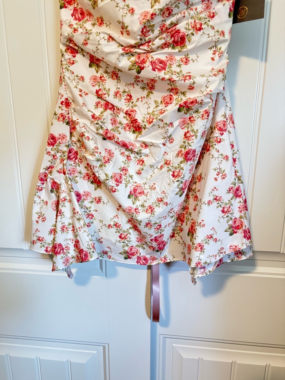 House of CB JASMINE Rose Print Draped Strapless Corset Dress NWT size medium - Picture 5 of 10